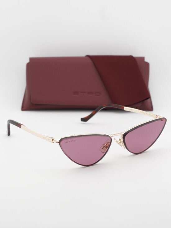 ETRO 0035/S 0000 W9 Cat Eye Sunglasses - Gold / Red main image 5